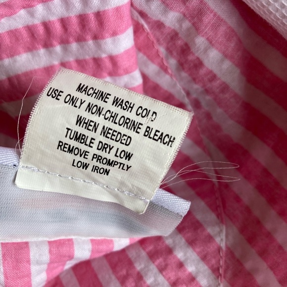 Vintage National striped floral embroidered zip front night dress mumu Size 1X - Picture 7 of 10